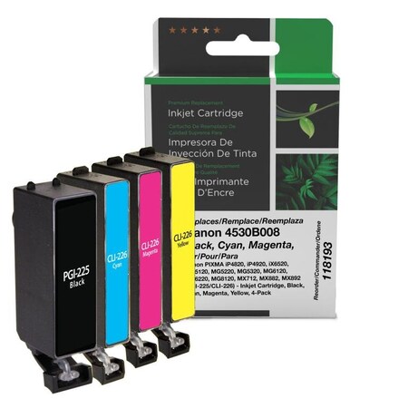 Clover Imaging Group Non-OEM New Black/Cyan/Magenta/Yellow Ink Cartridges 118193